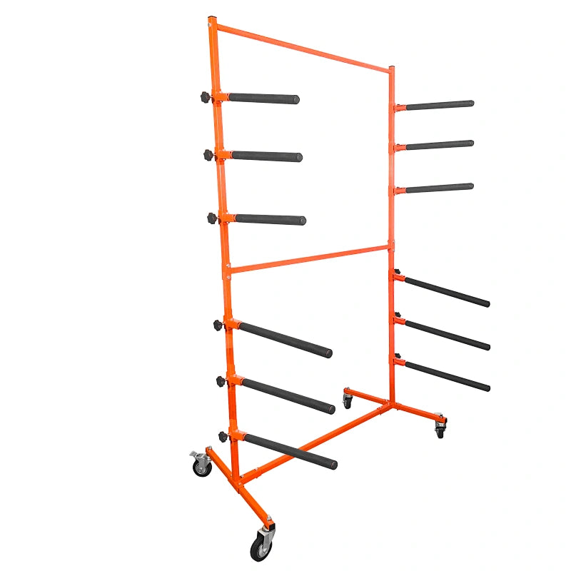 Single-Sided Mobile Bumper Storage Rack