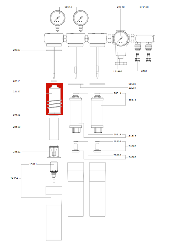 SATA Cyclone Separator for SATA Filter Series 100, 200, 300 and 400