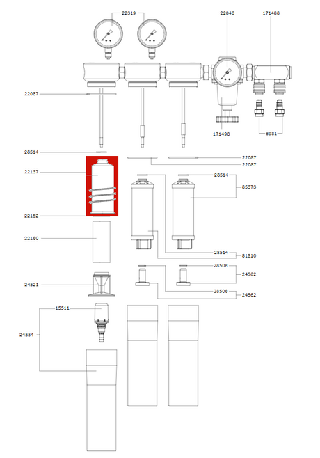 SATA Cyclone Separator for SATA Filter Series 100, 200, 300 and 400