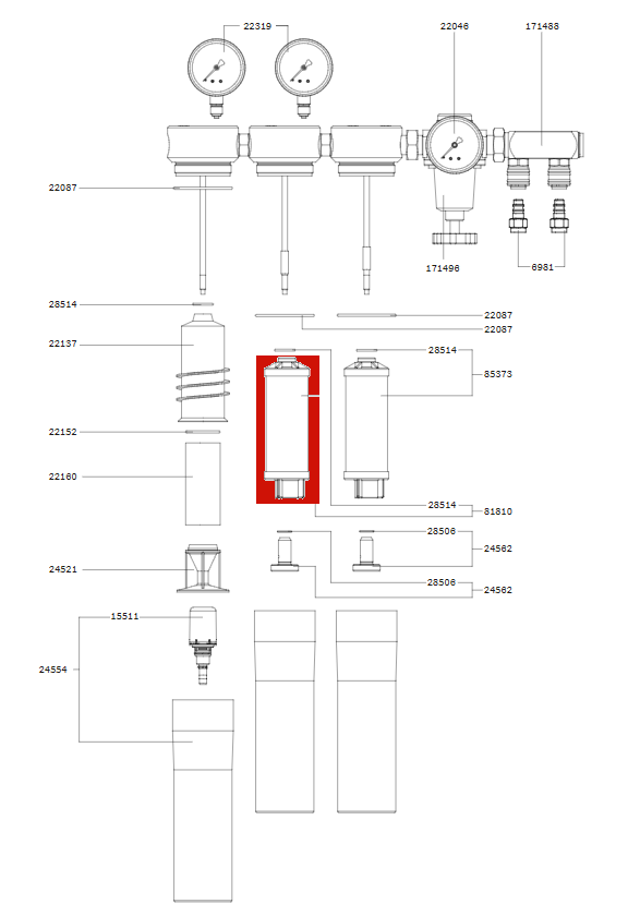 SATA Fine Filter Cartridge for SATA Filter Series 200, 300 and 400