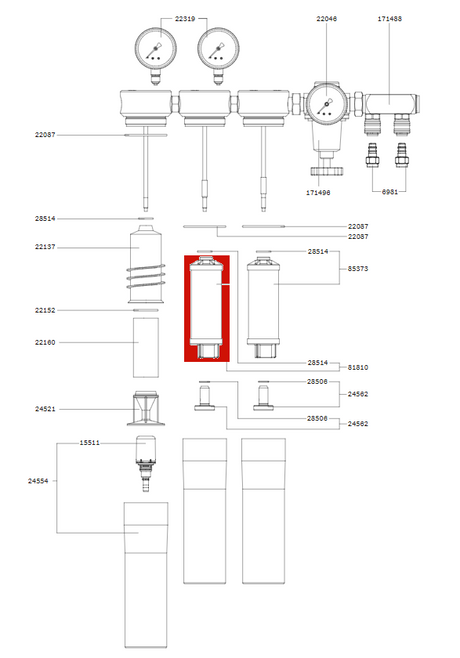 SATA Fine Filter Cartridge for SATA Filter Series 200, 300 and 400